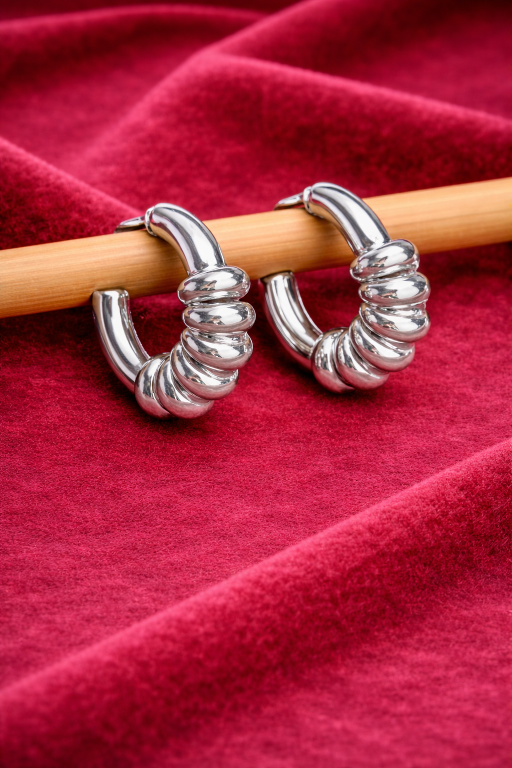 Modern Spiral Hoop Earrings
