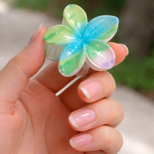 Pastel Bloom Floral Hair Claw Clip - Large
