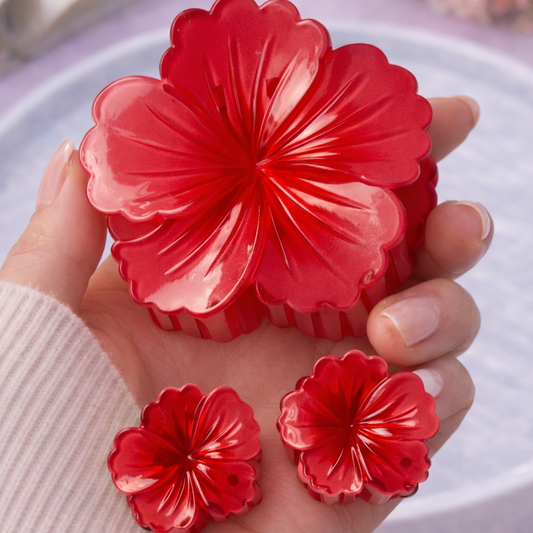 3-pc Hibiscus Flower claw