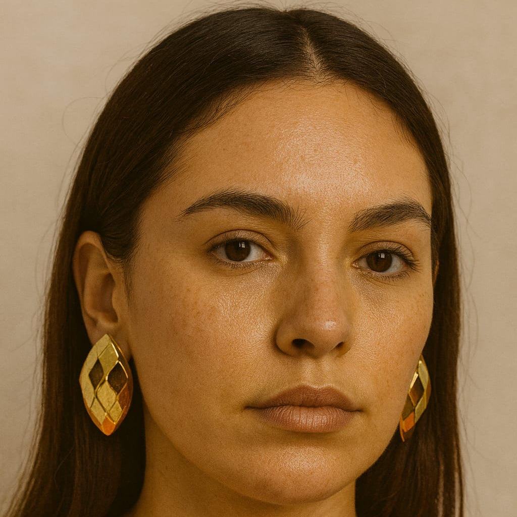 Diamond Cut Almond Earrings