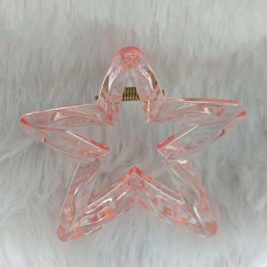 Transparent Star Hair Claw Clip - Medium