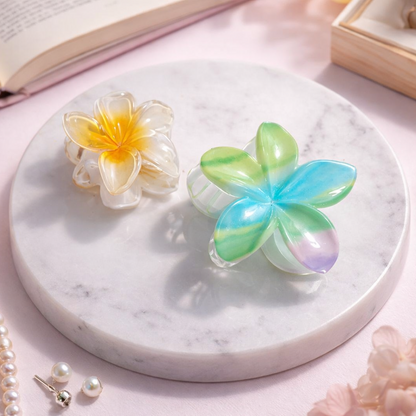 Bloom Style Floral Hair Claw Combo