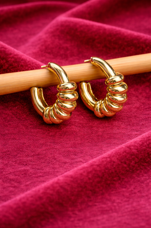 Modern Spiral Hoop Earrings