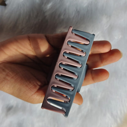 Dual Color Rectangle Hair Claw - Large