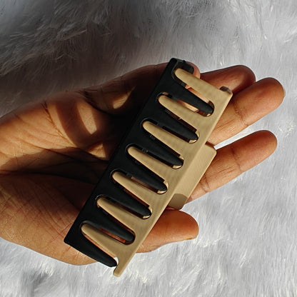Dual Color Rectangle Hair Claw - Large