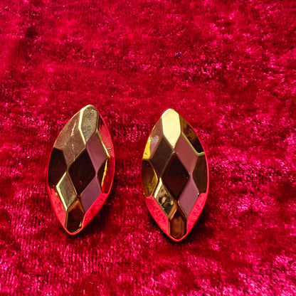 Diamond Cut Almond Earrings