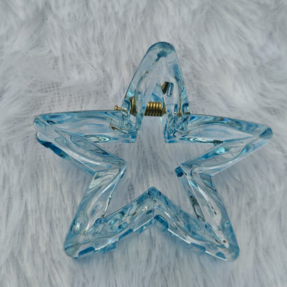 Transparent Star Hair Claw Clip - Medium