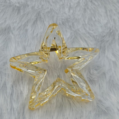 Transparent Star Hair Claw Clip - Medium
