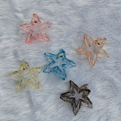 Transparent Star Hair Claw Clip - Medium